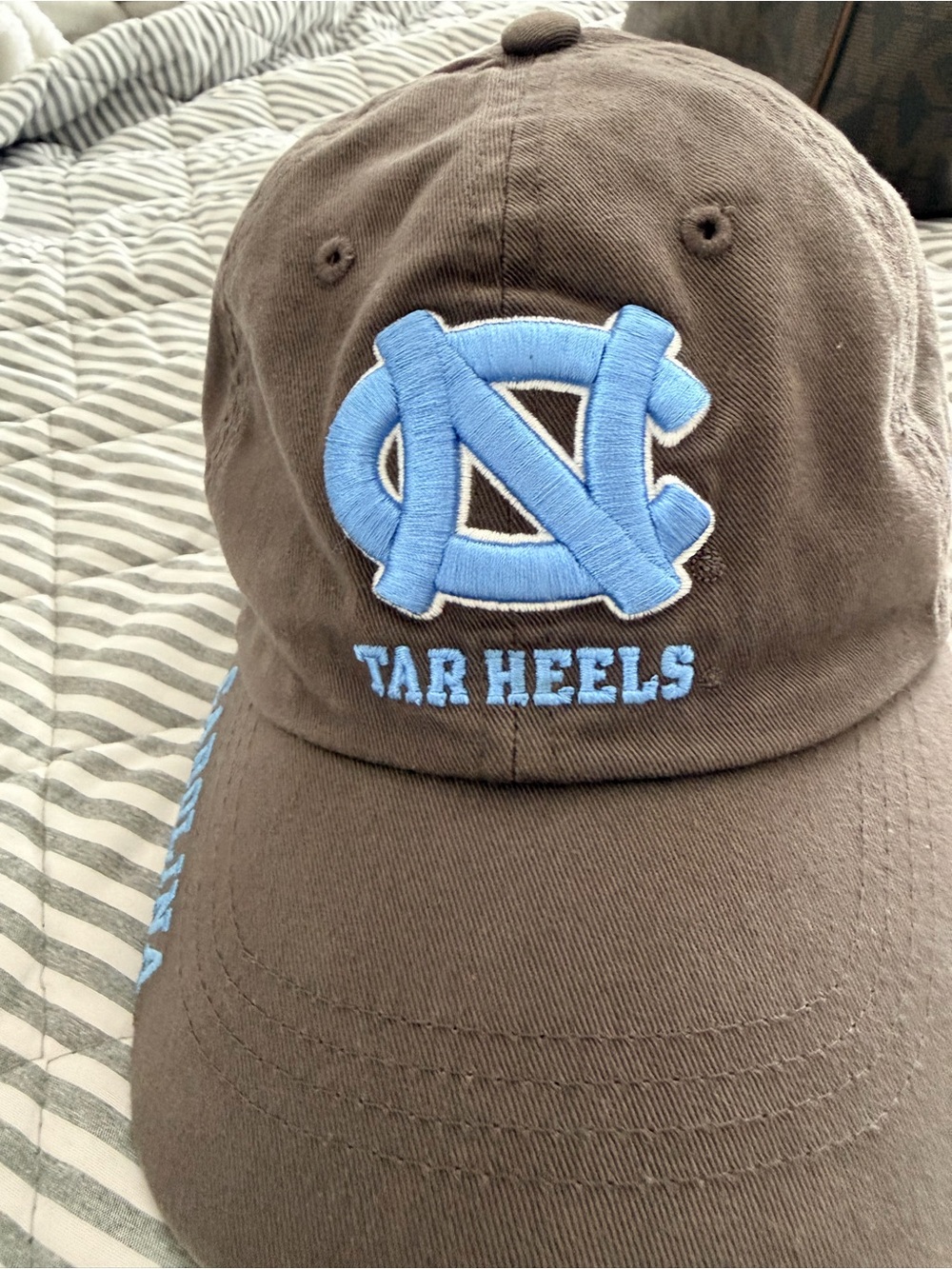 Russell Athletic Brown Hat with Light Blue Tar Heels Logo